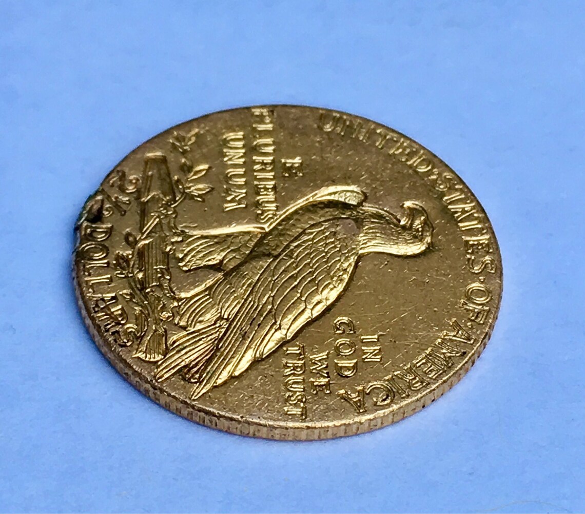 Rare Solid 22k Gold 1909 Indian Head Quarter Eagle American Etsy