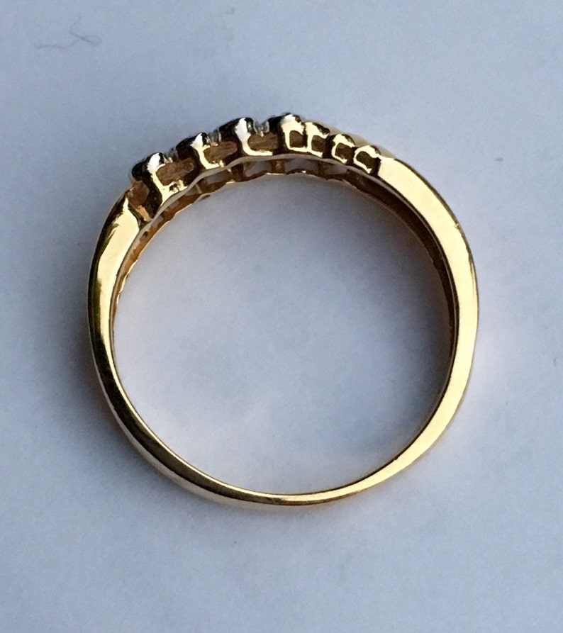 Vintage 14k Yellow Gold Pave Diamond Set Designer Ring - Etsy
