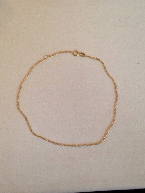 Beautiful Vintage 10k Yellow Gold Cable Chain Bra… - image 4