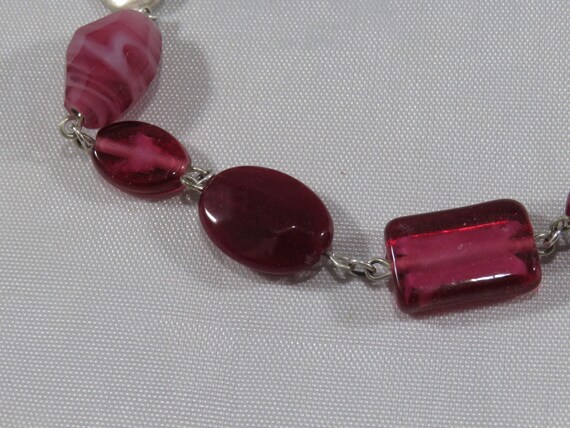 Vintage Raspberry Stone Ladies Designer Necklace … - image 7