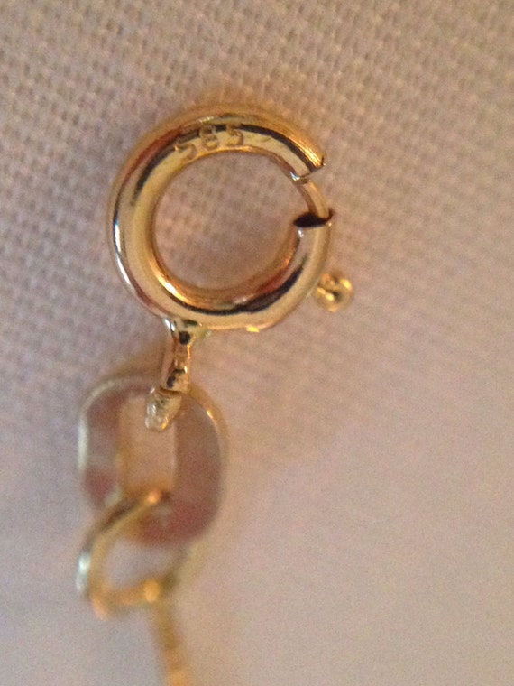 Beautiful Vintage 14k Yellow Gold Box Chain Style… - image 5