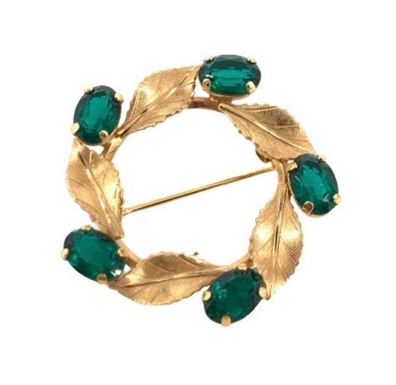Vintage 14k Gold Faceted Oval Cut 3 Carat Emerald… - image 2