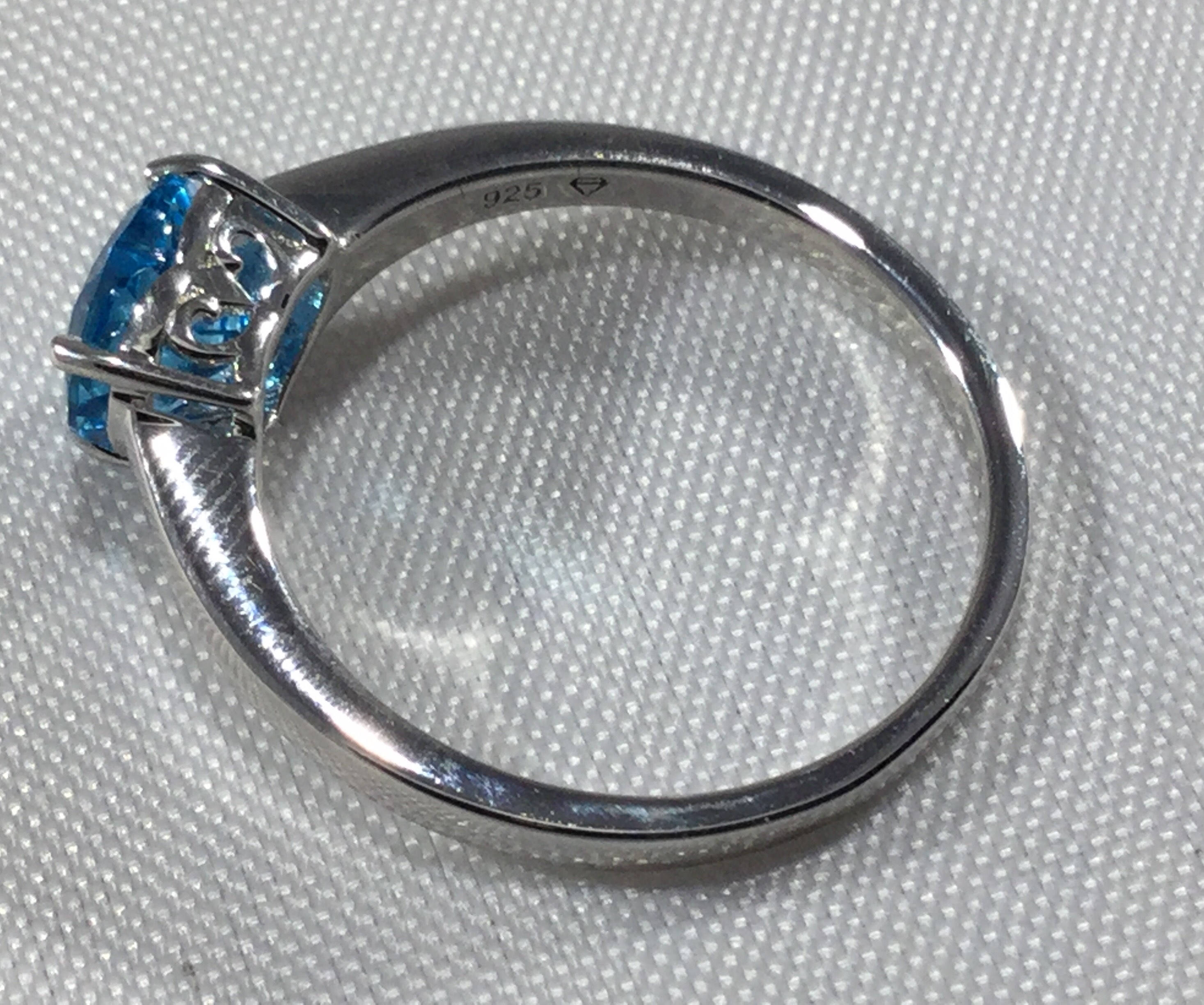 Vintage Ladies Heart Cut Rich Blue Topaz Sweetheart Ring - Etsy