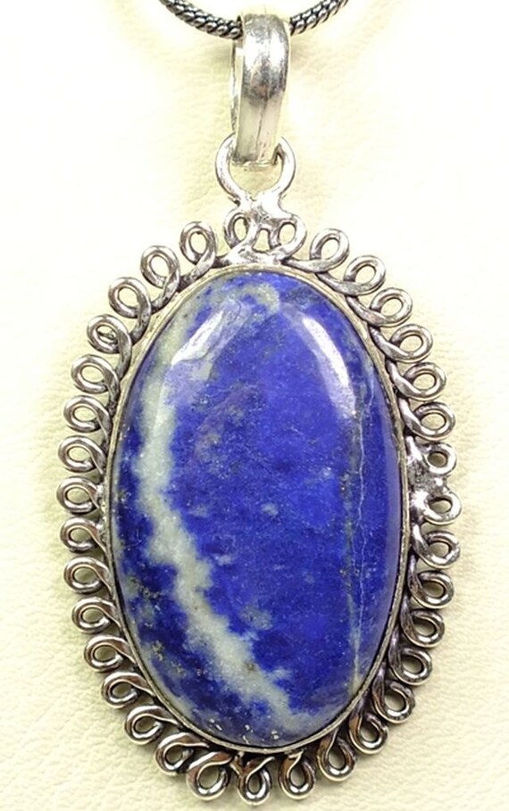 Very beautiful Lapis Blue Pendant Necklace on an 1
