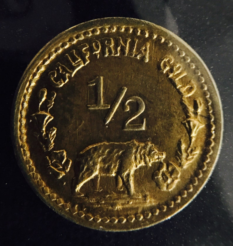 Antique 1915 California 1/2 Gold Eureka Token Coin Featuring Etsy