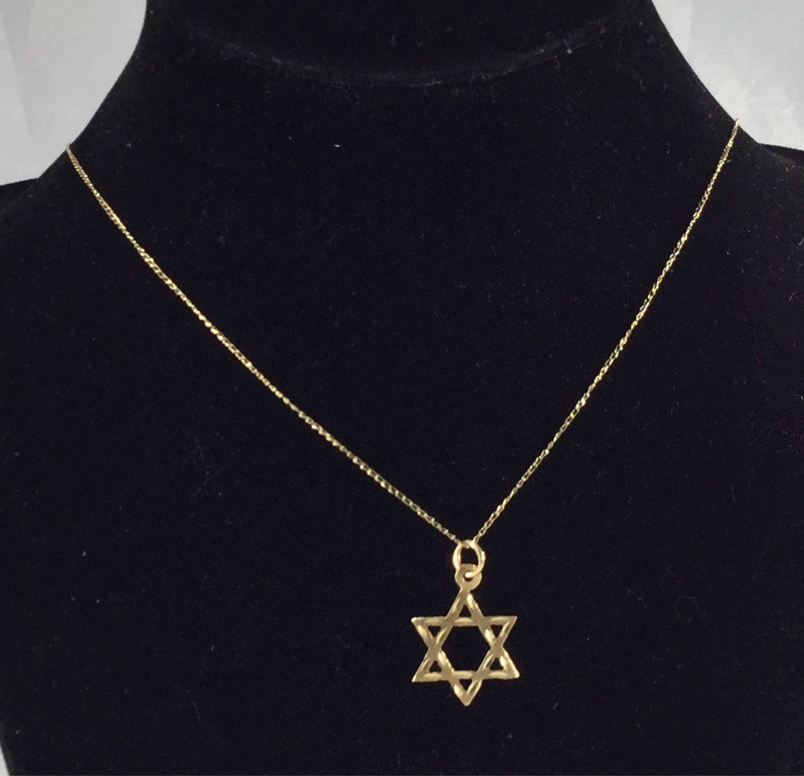 Quality Gold 14k Solid Polished Star Of David Charm C823 - Barnhardt Jewelers