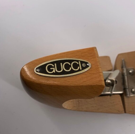 Gentleman’s Vintage Wooden Italian Gucci Shoe Str… - image 7