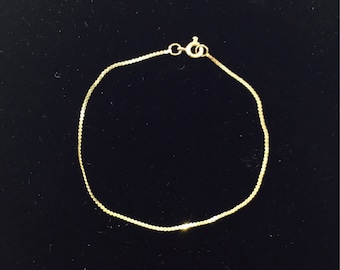 Vintage 14k Yellow Gold Fine Herringbone Necklace Chain - Etsy