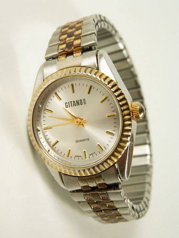 Vintage Ladies Gitano quartz watch in silvertone a