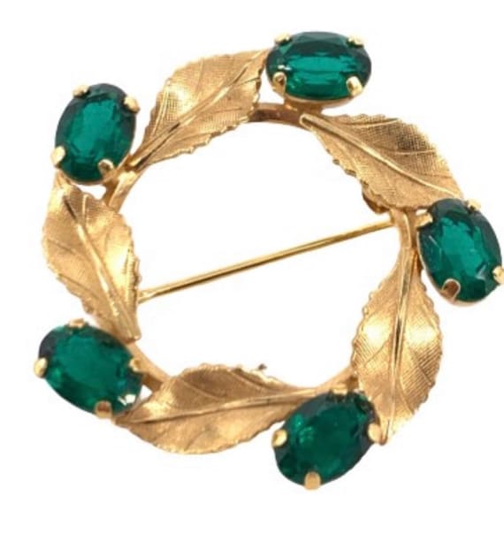 Vintage 14k Gold Faceted Oval Cut 3 Carat Emerald… - image 10