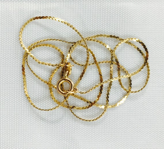 Vintage 10k Yellow Gold Italian "S" Chain Designe… - image 4