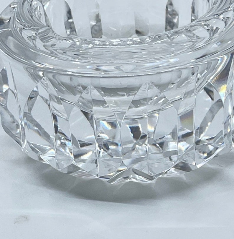 Vintage Waterford Crystal Star Pattern Heavy Round Cigarette Ashtray