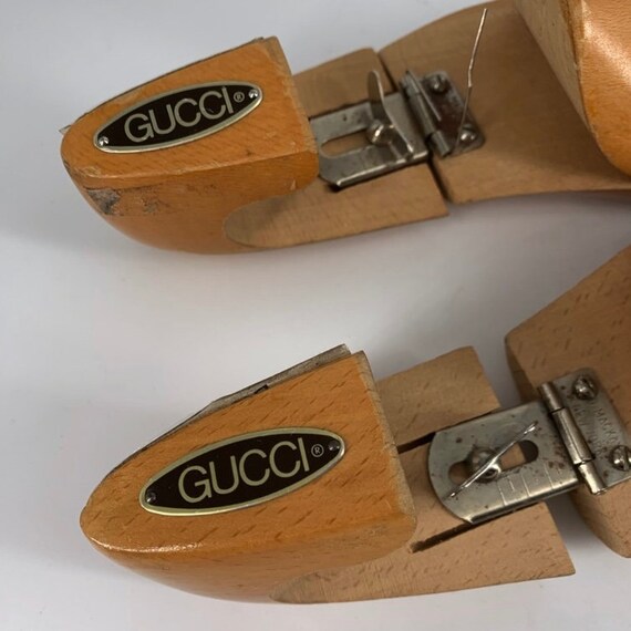 Gentleman’s Vintage Wooden Italian Gucci Shoe Str… - image 5