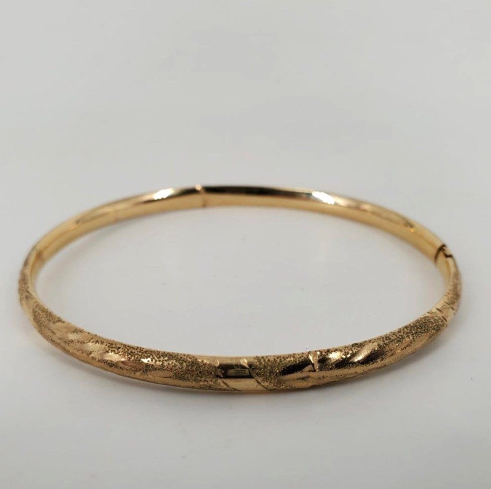 Vintage 10k Yellow Gold House of Bangles Designer Hinged - Etsy