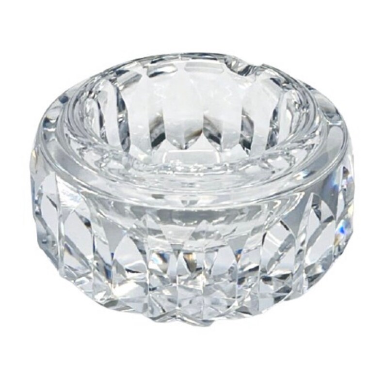Vintage Waterford Crystal Star Pattern Heavy Round Cigarette Ashtray
