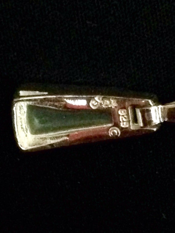 Vintage Sterling Silver Abalone Rectangular Shape… - image 3