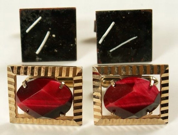 Masculine Vintage Set of Two Eclectic Designer Cu… - image 2