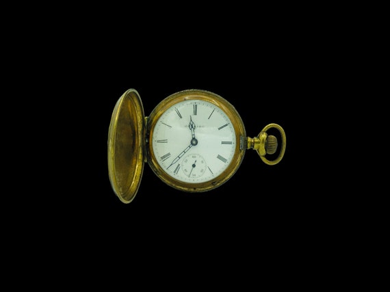 Elgin natl watch co gold pocket watch top