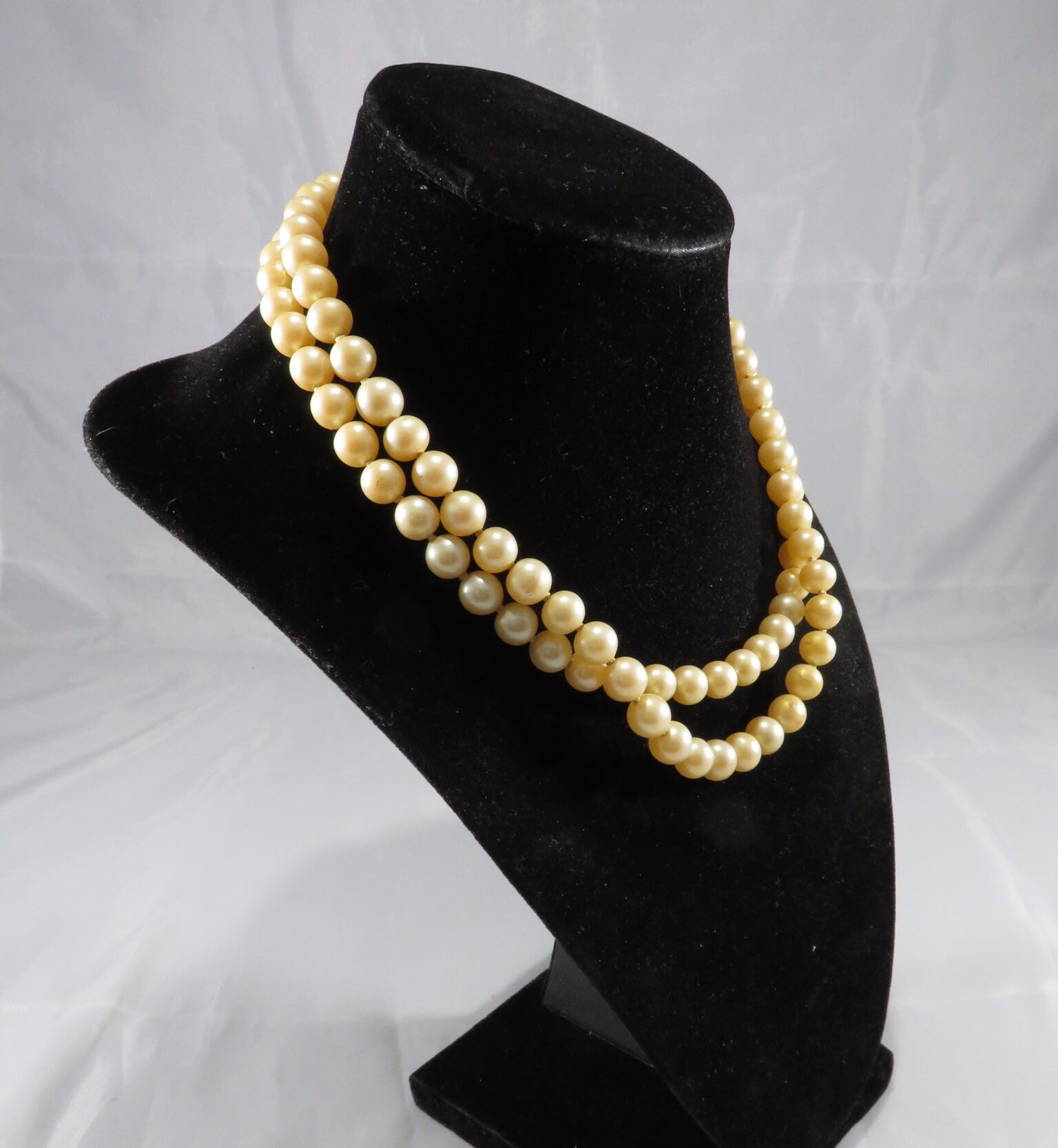 Vintage Ladies Double Stranded Faux Pearl Designer Choker - Etsy