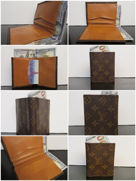 Vintage Louis Vuitton Luxury Monogramed Slim Forming Wallet 