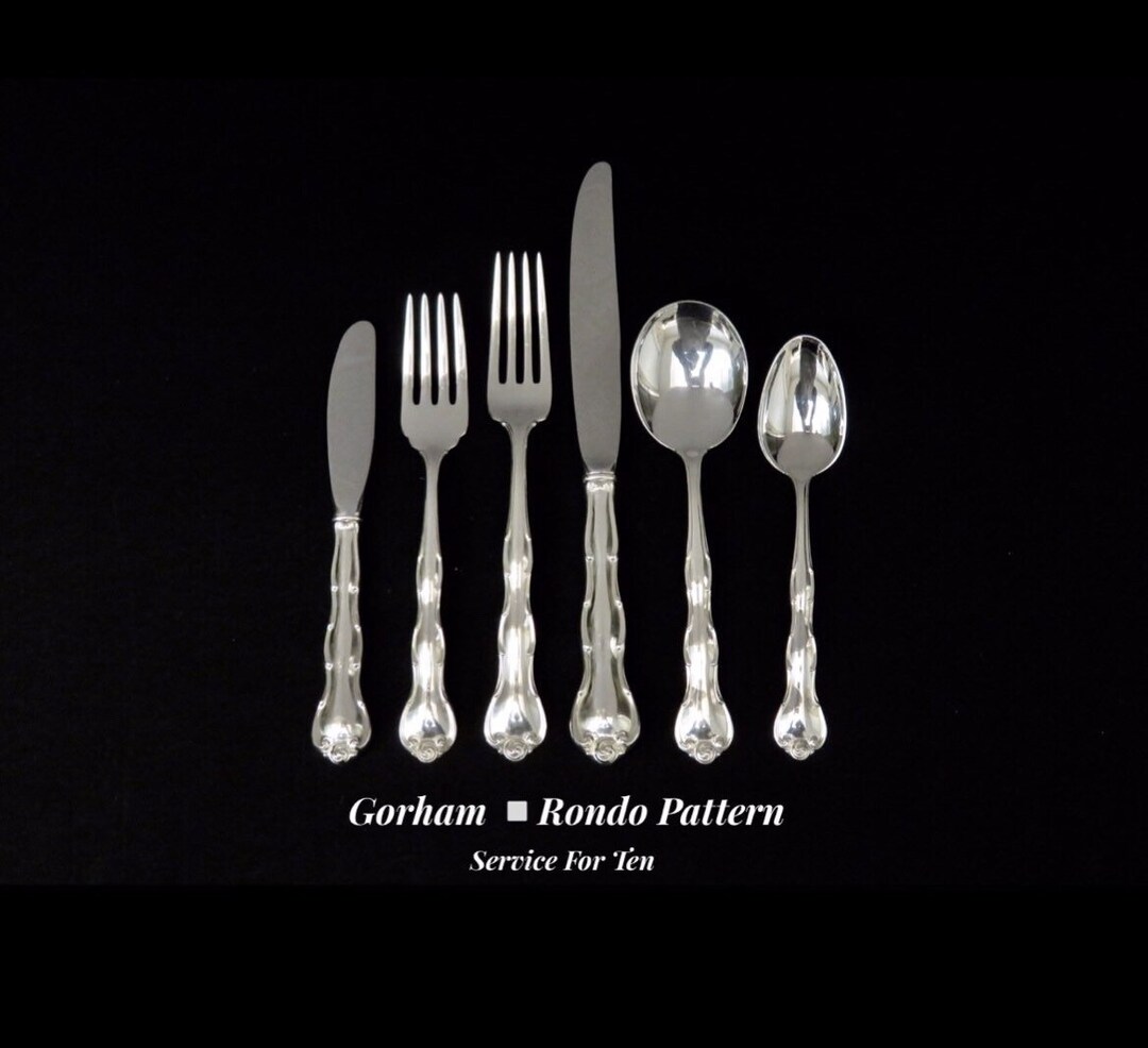 Elegant Vintage Gorham Sterling Silver Rondo Pattern Six Piece Place