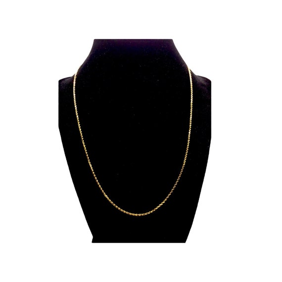 Vintage Designer 10k Yellow Gold Rope Chain Neckl… - image 1