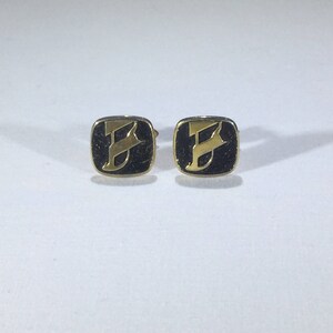 Boutons De Manchette Vintage Good Tone | Monogramme J | Occasion Porté