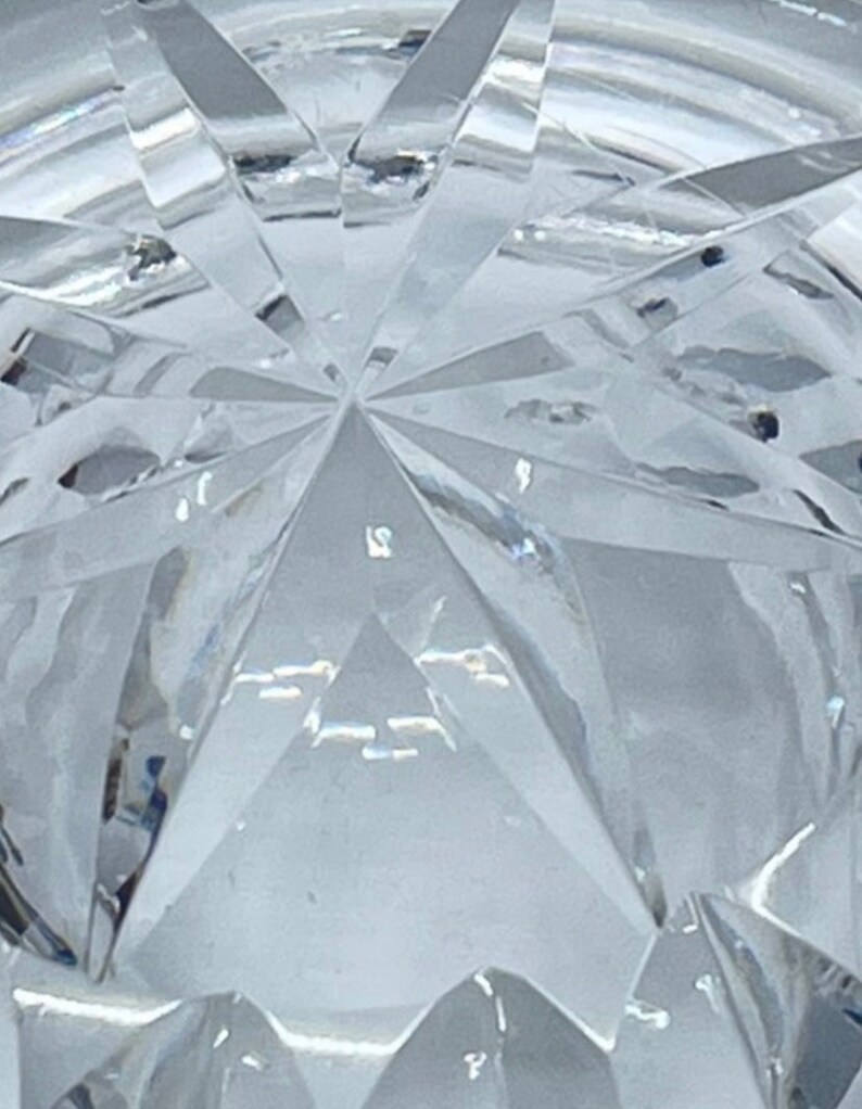 Vintage Waterford Crystal Star Pattern Heavy Round Cigarette Ashtray