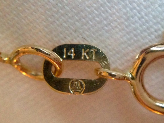 Beautiful Vintage 14k Yellow Gold Box Chain Style… - image 3