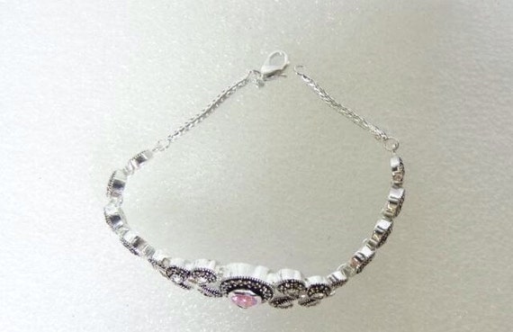 Beautiful Vintage Silver Plated Scrolled Bracelet… - image 4
