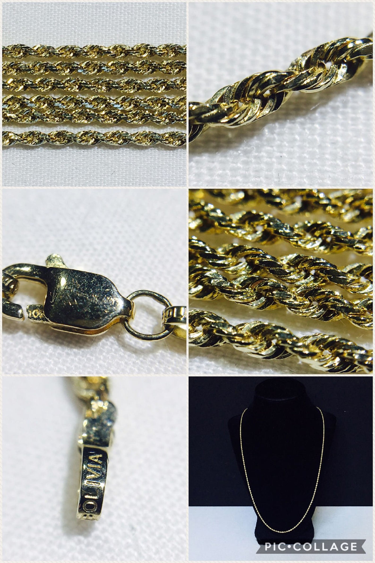 Beautiful 10k Gold Extra Long Designer Rope Chain Necklace Etsy