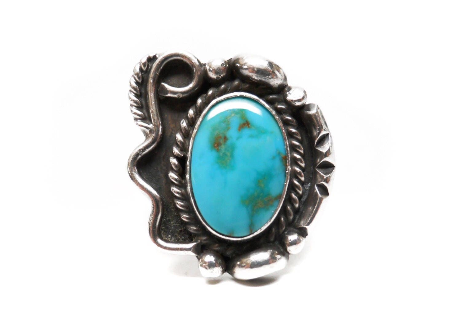 Vintage Sterling Silver Navajo Native American Turquoise - Etsy