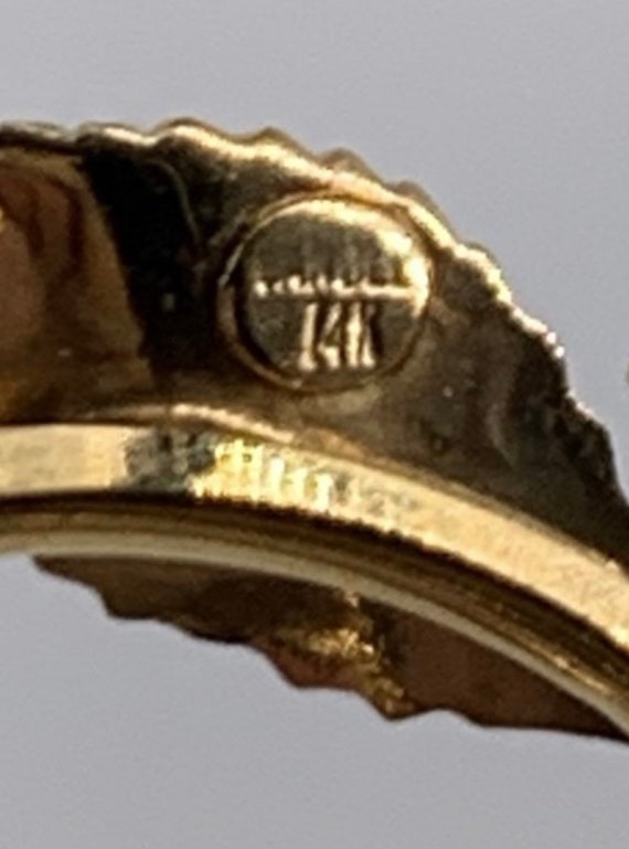 Vintage 14k Gold Faceted Oval Cut 3 Carat Emerald… - image 6