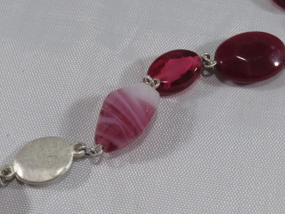 Vintage Raspberry Stone Ladies Designer Necklace … - image 9