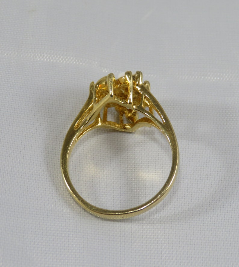 Vintage 10k Gold Teardrop Opal Designer Cocktail Ring - Etsy