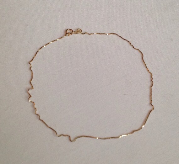 Beautiful Vintage 14k Yellow Gold Box Chain Style… - image 2