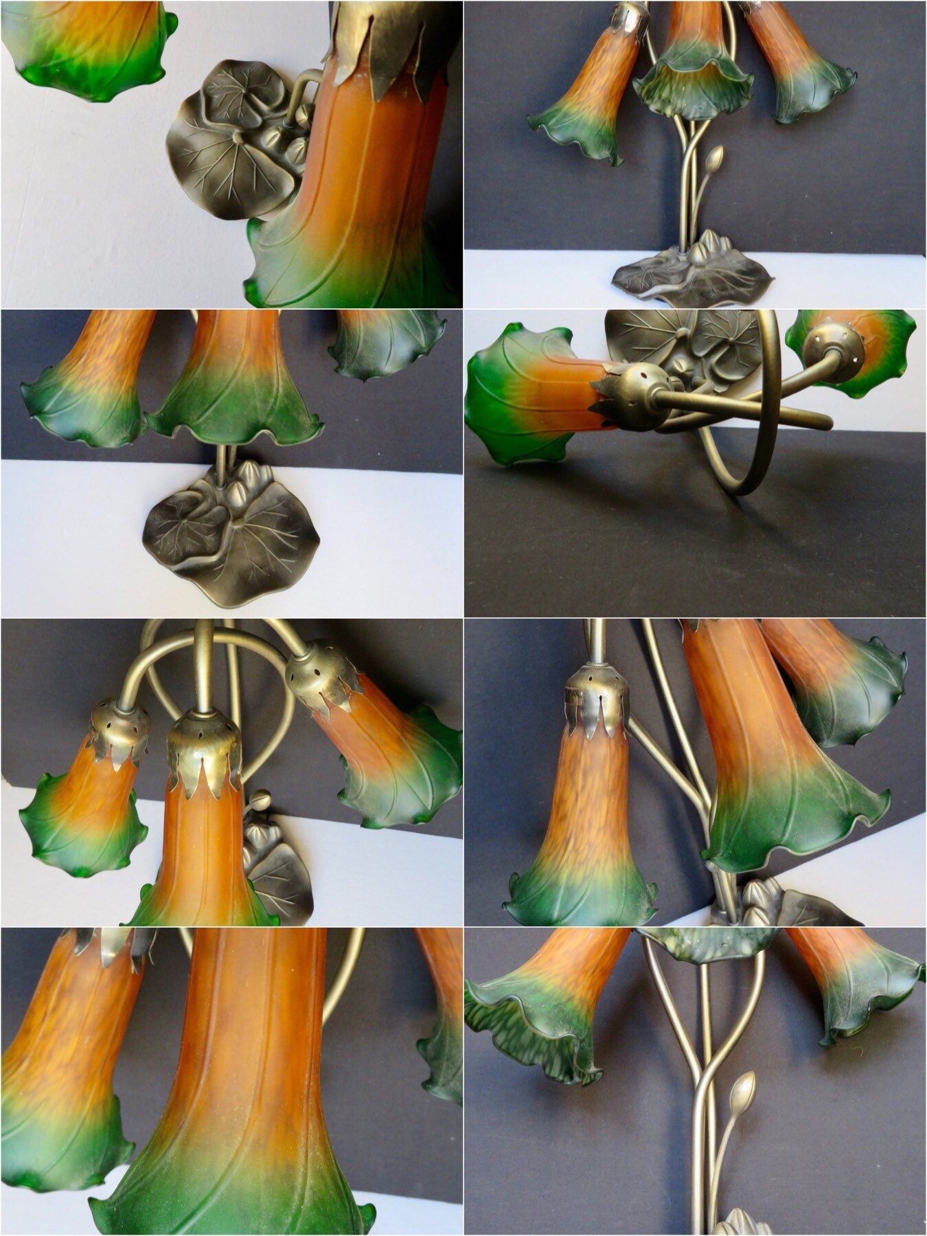 Lily pad lamp cheap glass tulip shade