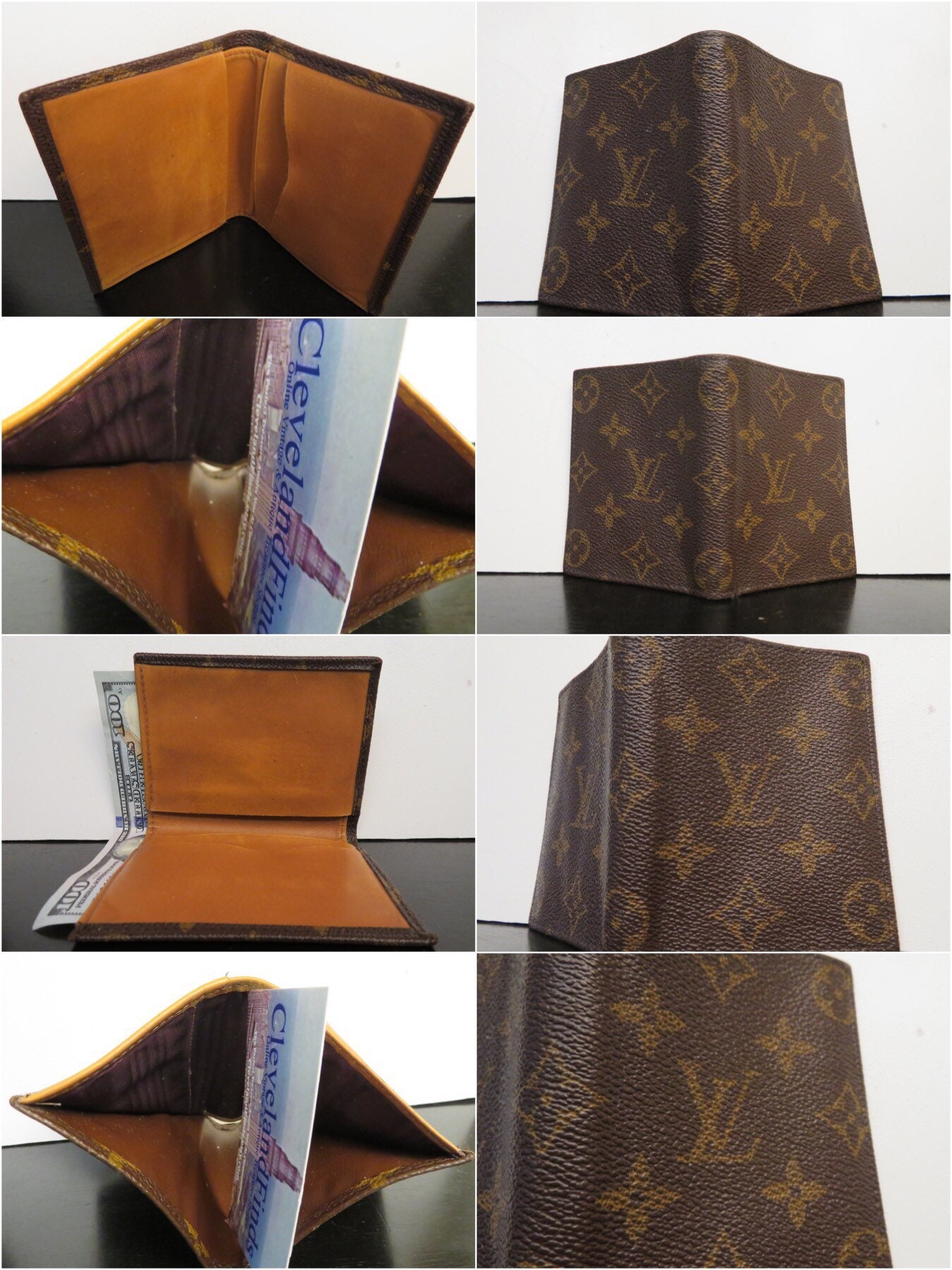 Vintage Louis Vuitton Luxury Monogramed Slim Forming Wallet 