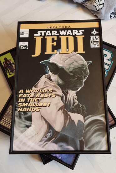 Poster Star Wars Style Retro Comic - Impression Sur Bois 40 X 59 Cm, Prêt à Accrocher - Licence Officielle - 3