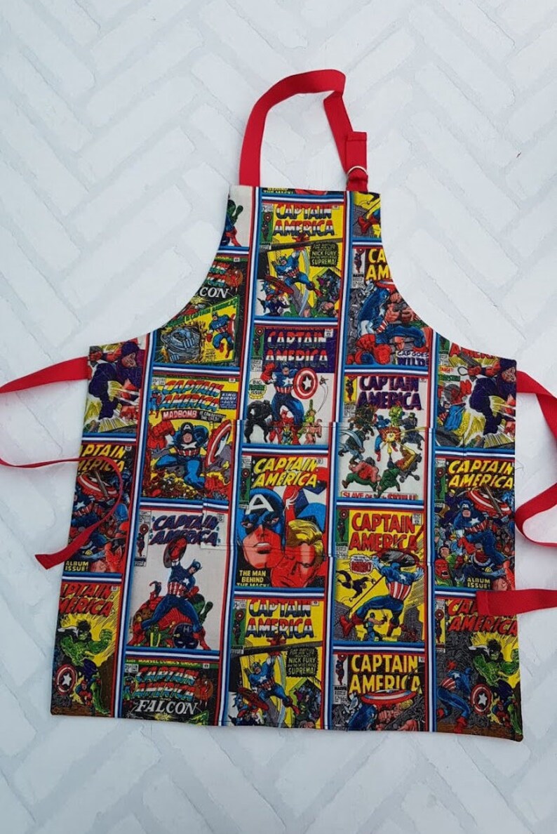 Captain America Apron Avengers Apron Marvel Heroes Apron Etsy