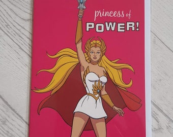 Carte d’anniversaire She-Ra - Carte She-Ra - She-Ra Power - Carte pour elle - Carte pour maman - Carte pour sœur - Carte rose - She-Ra Sword - SHE1
