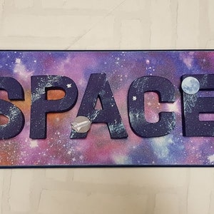 Space Sign - Space Plaque - Space Theme Gift - Gift for Boys - Bedroom Sign - Space Theme