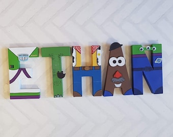 Toy Story Hand-Painted Name Letters - 3D Nursery Decor