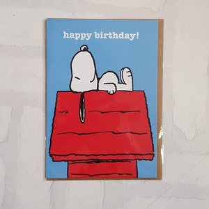 Cartão de aniversário do Snoopy - Cartão de aniversário do cara - Snoopy no canil - Aniversário do Snoopy - Joe Cool - Cartão para ele - Cartão para fã do Snoopy - SNOOP16
