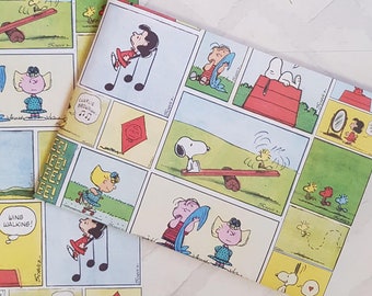 Snoopy Wrapping Paper - Snoopy Gift Wrap - Peanuts Wrapping Paper - Peanuts Comic Gift Wrap