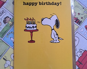 Snoopy Happy Birthday Card - Snoopy Birthday - Card for