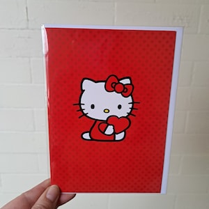 Tarjeta de San Valentín de Hello Kitty - Tarjeta de Hello Kitty - Tarjeta roja - HK77