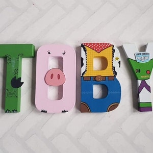 Toy Story Letters - Personalized  Hand Painted Letters - Toy Story Theme Kids Name