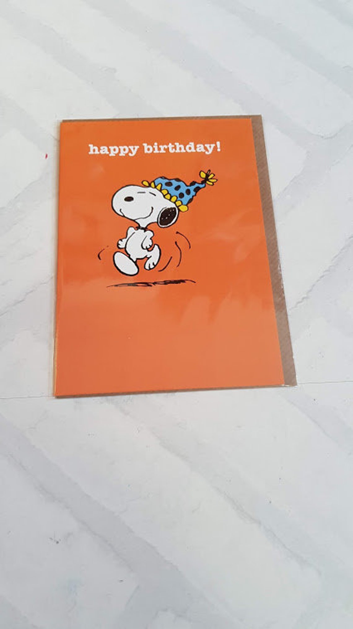 Snoopy Happy Birthday Card Snoopy Card Happy Birthday Card Etsy UK