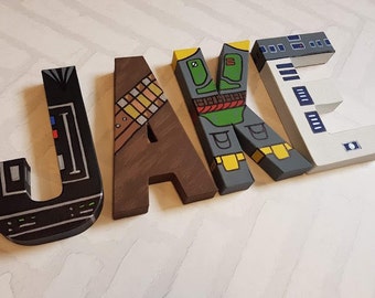 Star Wars Letters - Personalized Hand Painted Papier Mache Letters - Star Wars Kids Name